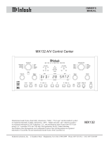 McIntosh MX-132 - Owners manual 